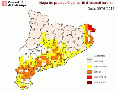 Perill d'incendi a l'Alt Empordà