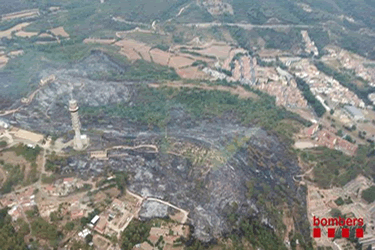 Incendi forestal a Girona