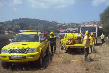 Incendi entre Rabós i Sant Quirze de Colera