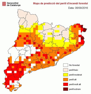 Risc extrem d'incendi forestal