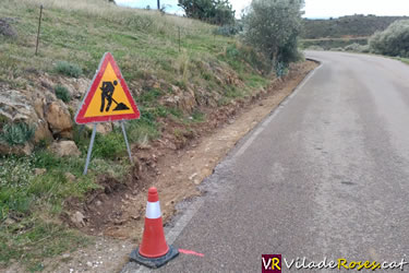 Nova cuneta a la carretera de Montjoi