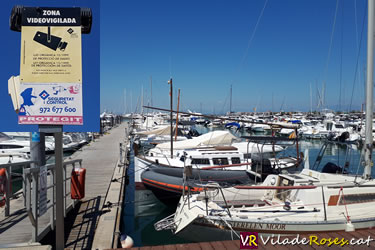 Càmeres de videovigilància al Port de Roses