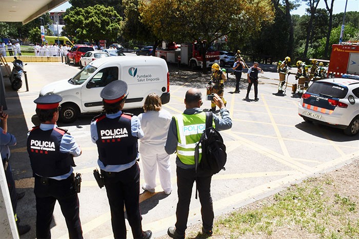 Simulacre d’incendi a l’Hospital de Figueres