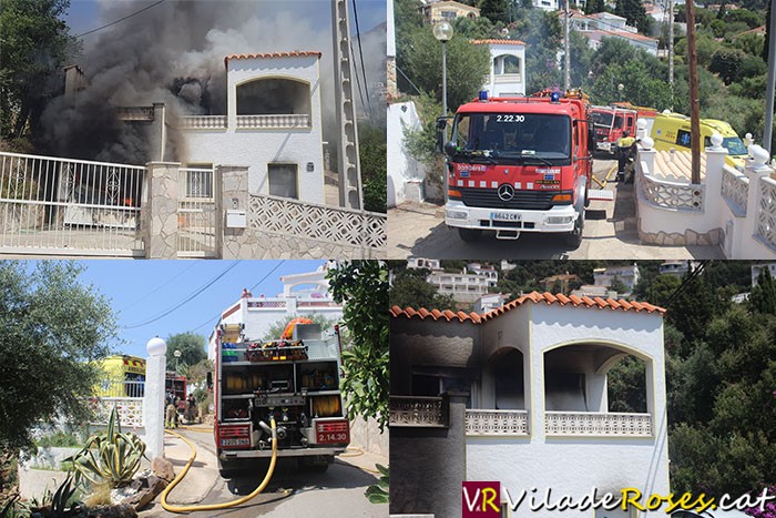 Incendi en una cada de Mas Fumats, Roses