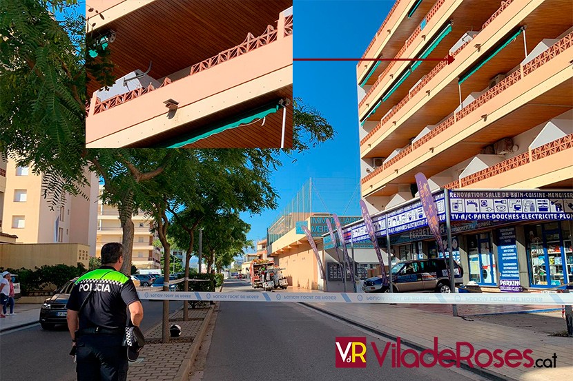 Es desprèn una barana en un edifici de Santa Margarida