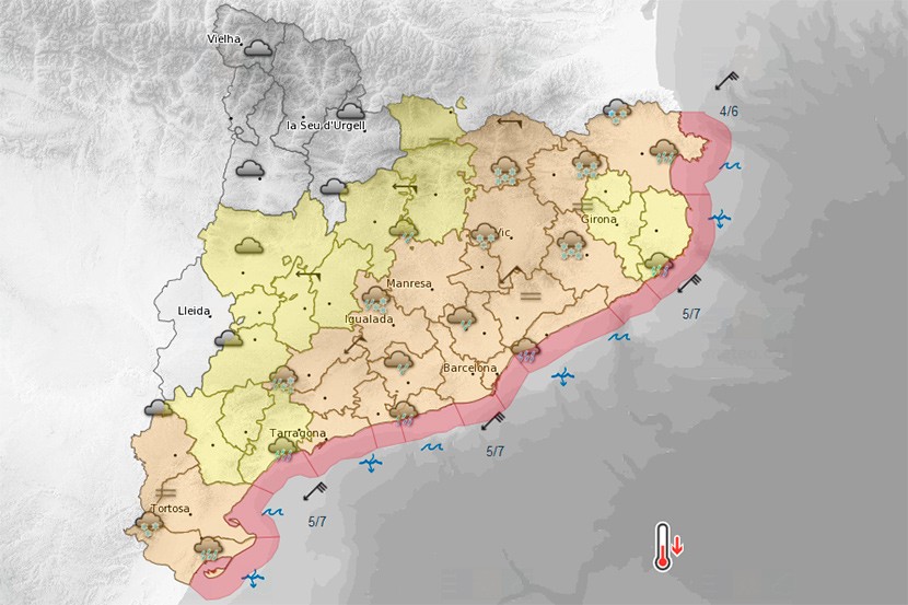 Temporal de mar, vent, pluja i neu