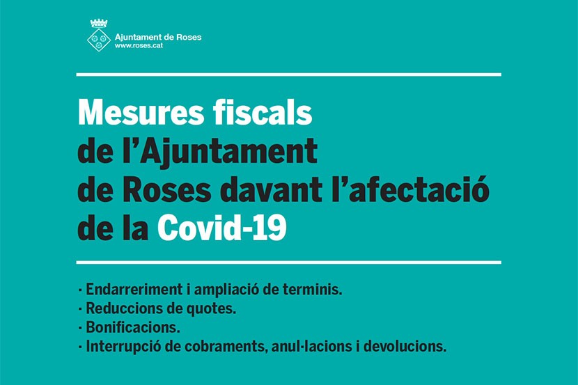 Mesures fiscals de l’Ajuntament de Roses davant l’afectació de la Covid-19