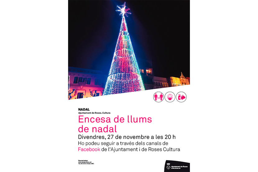 Encesa llums de Nadal de Roses