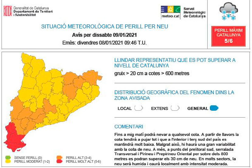 Situació Meteorològica de Perill