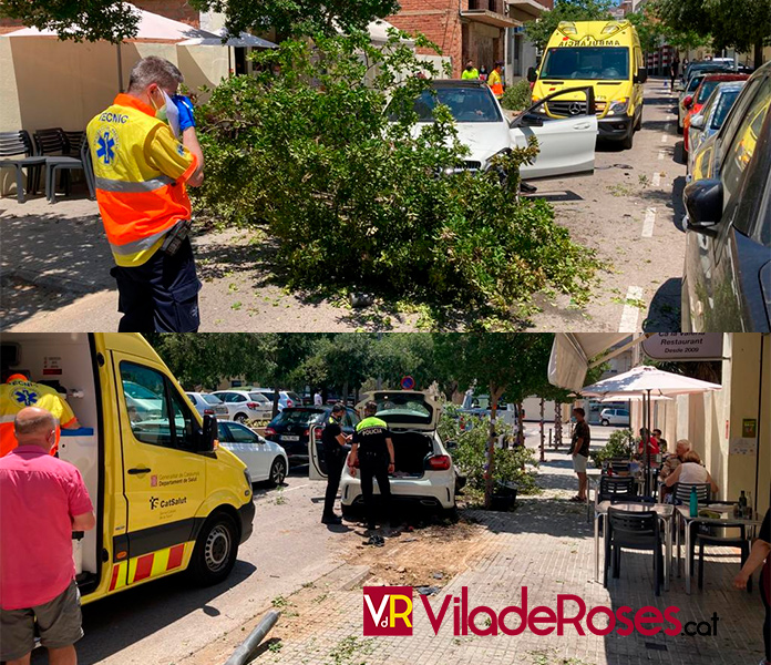 Accident de trànsit a Ca La Valeria de Roses