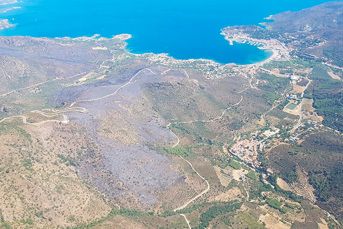 Incendi al Parc Natural del Cap de Creus