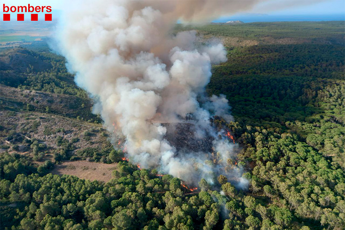 Incendi a Torroella de Montgrí