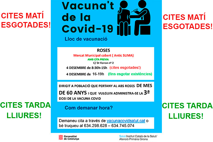 Vacunació de la Covid-19 a Roses