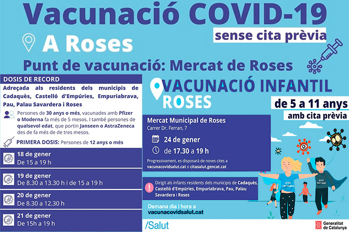 Vacunació de la Covid-19 a Roses