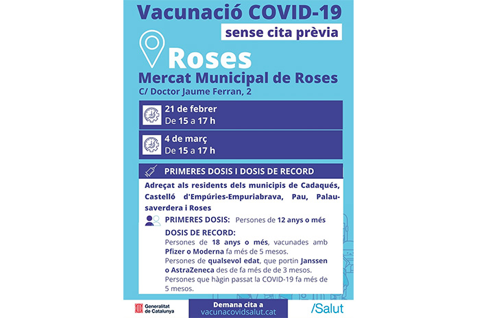 Vacunació de la Covid-19 a Roses