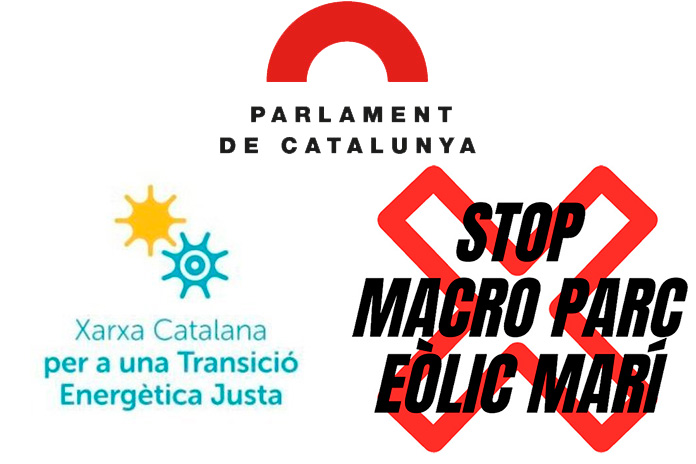 Concentració al Parlament de Catalunya per una transició energètica justa