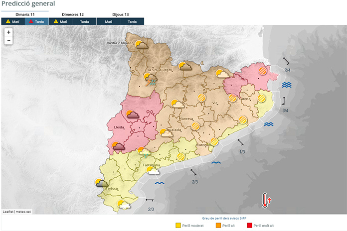 ALERTA del pla PROCICAT per calor molt intensa