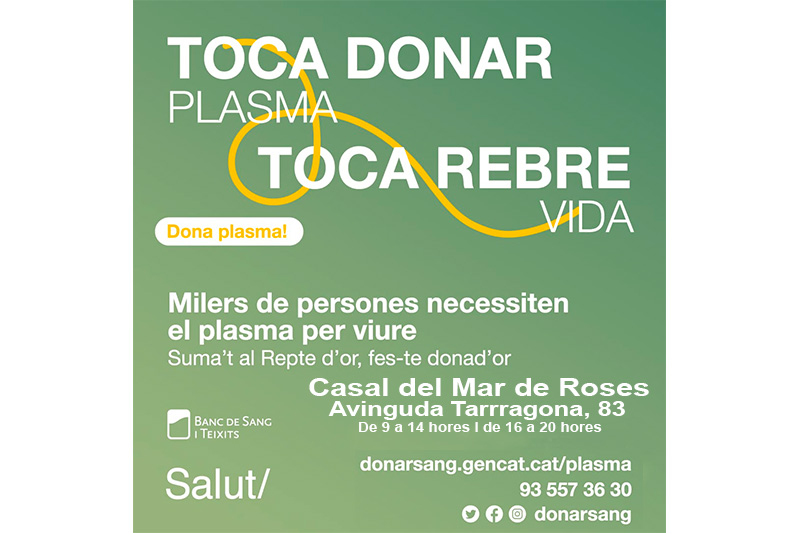 Donació de plasma a Roses