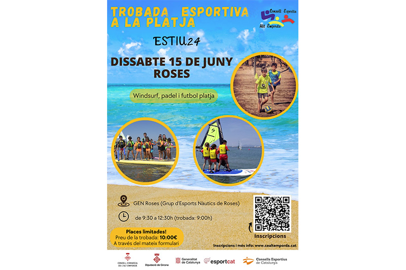 Trobada esportiva a la platja de Roses