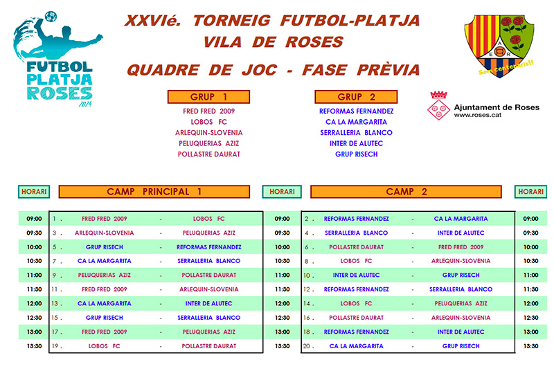 XXVI Torneig de Futbol Platja Vila de Roses