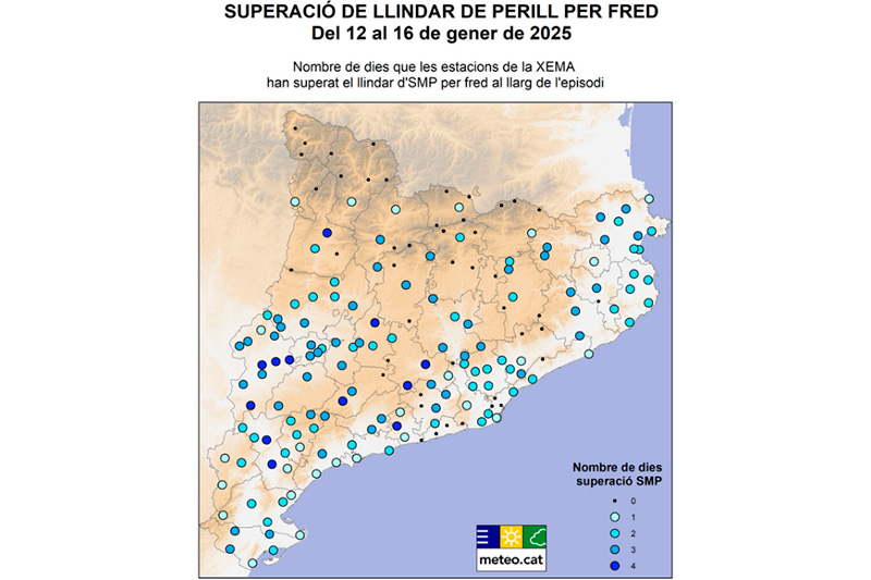 Balanç d'uns dies de fred intens a zones baixes